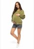 MijaCulture - 3 in 1 light super soft maternity and nursing sweatshirt Olivia M019 Green